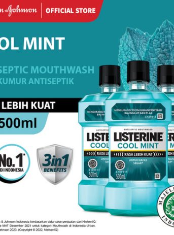 Takasimurah_Listerine Cool Mint Mouthwash Obat Kumur 500 ml isi 3